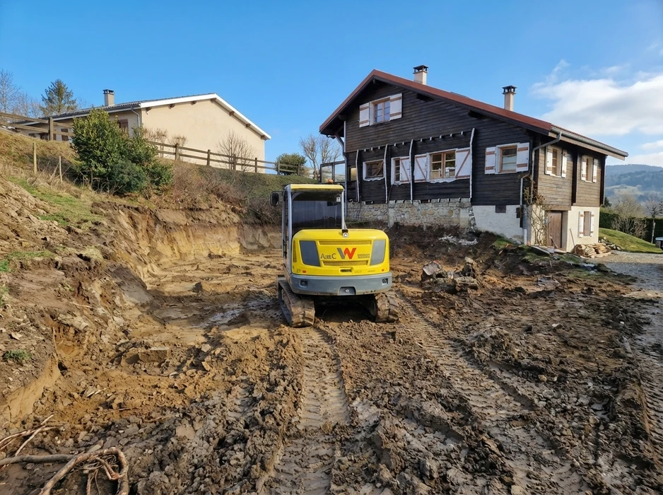 Chantier de construction résidentiel en extérieur